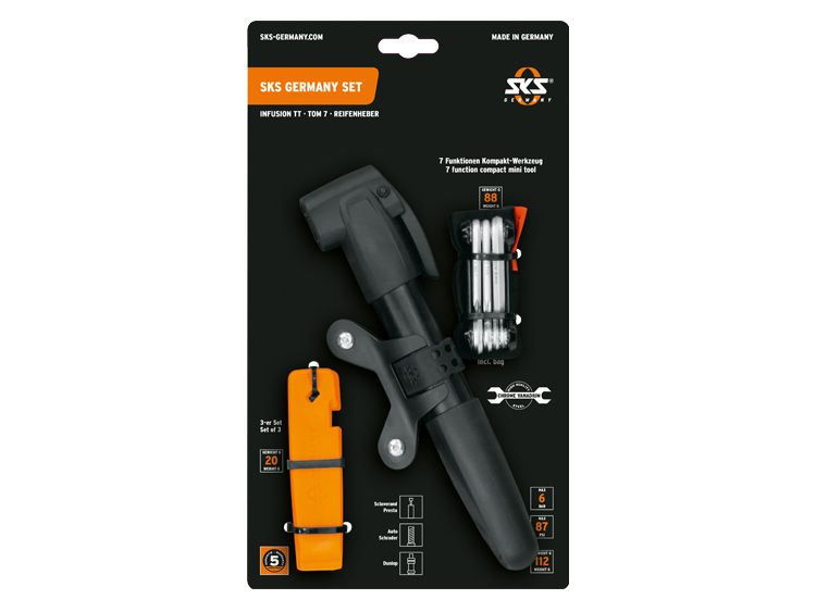 SKS - GERMANY SET - Pumpe/Werkzeug/Reifenheber